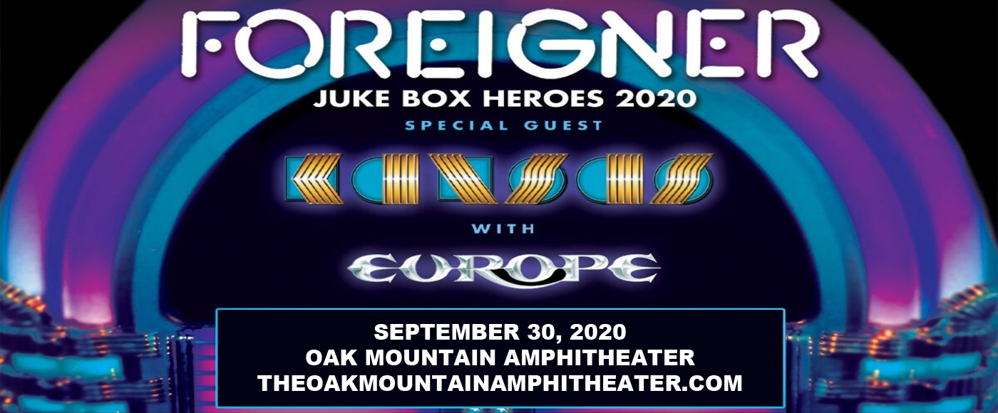Foreigner, Kansas & Europe [CANCELLED] at Oak Mountain Amphitheatre